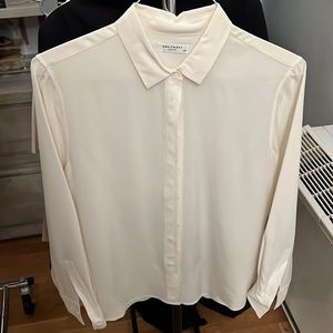 Equipment silk off white blouse. Size L